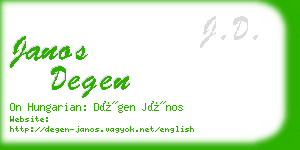 janos degen business card